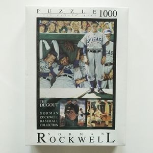Norman Rockwell Baseball The Dugout Puzzle NIB